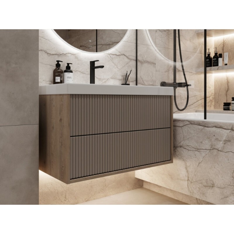 Тумба под раковину Cersanit Classic Ribble A69280, 80 см, подвесная, цвет коричневый