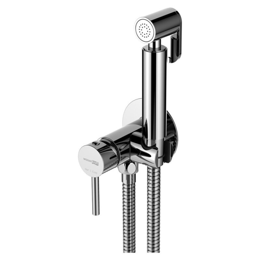 Гигиенический душ WasserKRAFT, A70138, со смесителем, хром