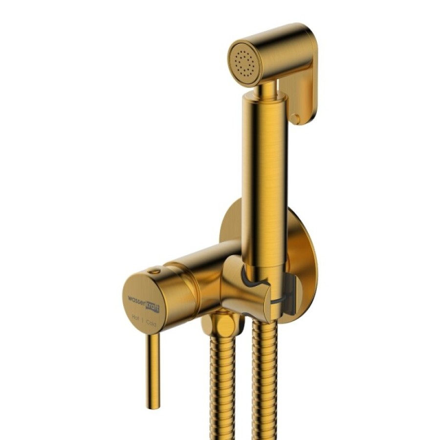 Гигиенический душ WasserKRAFT, A70838, со смесителем, золото матовое