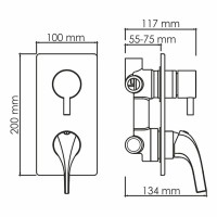 Душевая система WasserKRAFT Sauer 7100, цвет золото глянцевое, A71208
