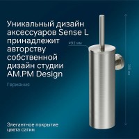 Ершик для унитаза Am.Pm Sense L A7433600, подвесной, нержавеющая сталь