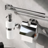Держатель туалетной бумаги Am.Pm Sense L A74341400 с крышкой, хром