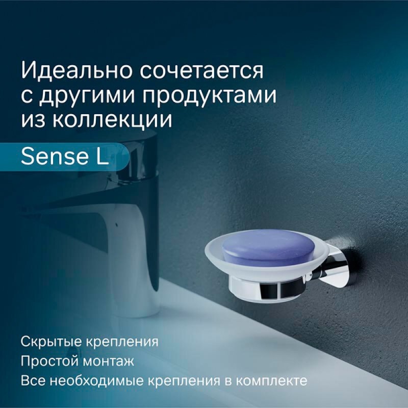 Мыльница Am.Pm Sense L A7434200, хром