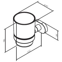 Стакан для щеток Am.Pm Sense L A7434300, хром