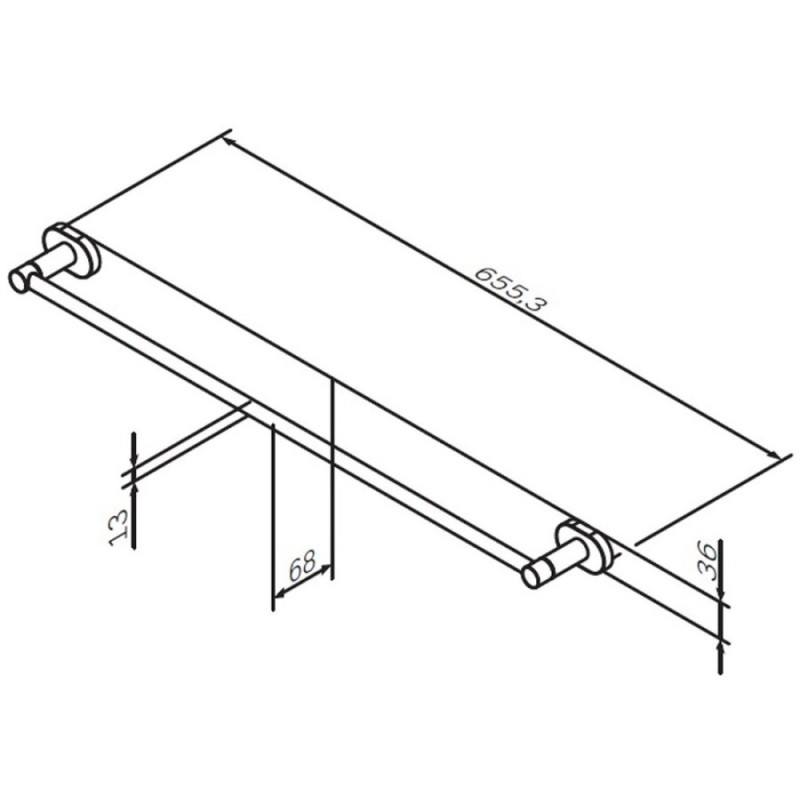 Полотенцедержатель Am.Pm Sense L A74346400, 65 см, хром