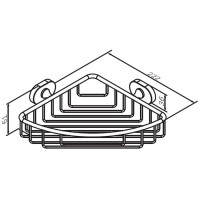 Корзина для душа Am.Pm Sense L A7434800 угловая, хром