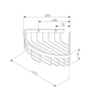 Полка Am.Pm Sense L A7452122, угловая, 1 ярус, черная матовая