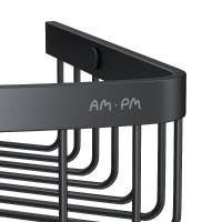 Полка Am.Pm Sense L A7452122, угловая, 1 ярус, черная матовая