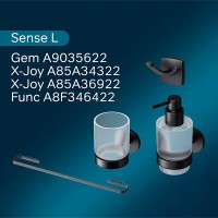 Полка Am.Pm Sense L A7452122, угловая, 1 ярус, черная матовая