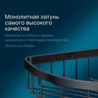 Полка Am.Pm Sense L A7452122, угловая, 1 ярус, черная матовая