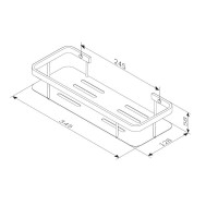 Полка Am.Pm Sense L A7453222, 2 яруса, черная матовая