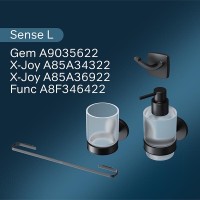Полка Am.Pm Sense L A7453222, 2 яруса, черная матовая