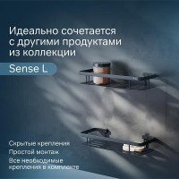 Полка Am.Pm Sense L A7453222, 2 яруса, черная матовая
