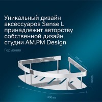Полка Am.Pm Sense L A7454100, угловая, хром
