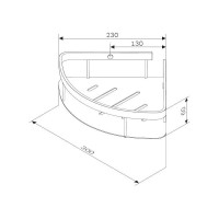 Полка Am.Pm Sense L A7454100, угловая, хром