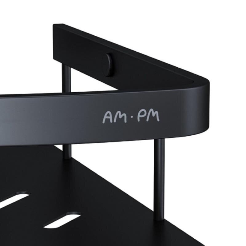 Полка Am.Pm Sense L A7454122, угловая, 1 ярус, черная матовая