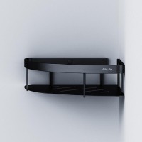 Полка Am.Pm Sense L A7454122, угловая, 1 ярус, черная матовая