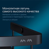 Полка Am.Pm Sense L A7454122, угловая, 1 ярус, черная матовая