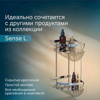 Полка Am.Pm Sense L A7454200, угловая, хром