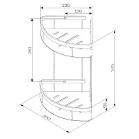 Полка Am.Pm Sense L A7454200, угловая, хром