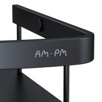Полка Am.Pm Sense L A7454222, угловая, 2 яруса, черная матовая