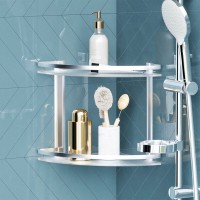 Полка двойная угловая Am.Pm Sense L A7456200, серебристая, с матовым стеклом