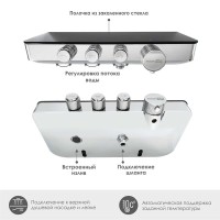 Душевая система WasserKRAFT Elbe A7499.090.116.010.127.011 Thermo, термостатическая, хром