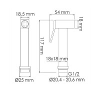 Гигиенический душ Wasserkraft Ems 7600 A7651.280.238.216, со смесителем, цвет золото глянцевое
