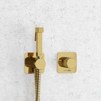 Гигиенический душ Wasserkraft Ems 7600 A7651.280.238.216, со смесителем, цвет золото глянцевое