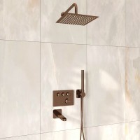 Душевая система WasserKRAFT Asphe A7758.338.329.290.292.291.311 Thermo, термостатическая, PVD розовое золото