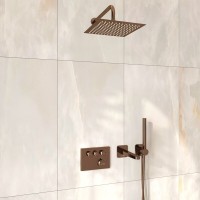 Душевая система WasserKRAFT Asphe A7758.338.329.290.292.291.311 Thermo, термостатическая, PVD розовое золото