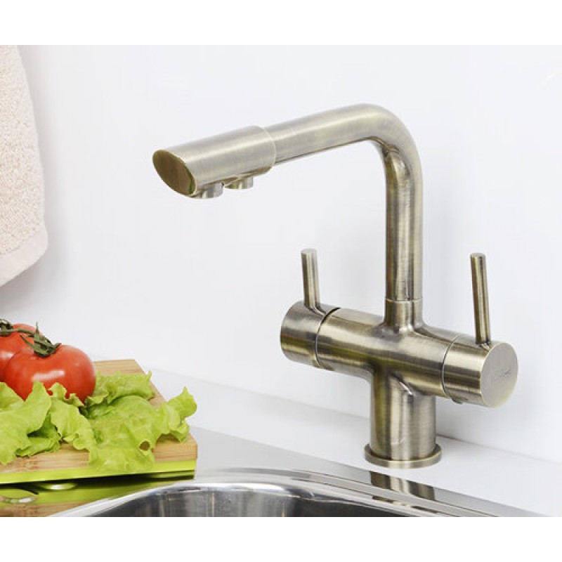 Смеситель WasserKRAFT A8037 для кухни под фильтр, светлая бронза