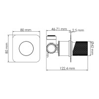 Душевая система WasserKRAFT Schunter 8200 A8251.180.259, со смесителем, цвет золото матовое