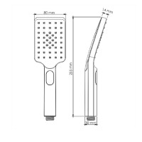 Душевая система WasserKRAFT Schunter 8200, со смесителем, цвет золото матовое, A8251.306.180.259.285.194.201