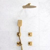 Душевая система WasserKRAFT Schunter 8200, со смесителем, цвет золото матовое, A8251.307.308.180.259.285.194.201