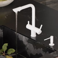 Смеситель для кухонной мойки WasserKRAFT, с подключением фильтра питьевой воды, белый, A8357