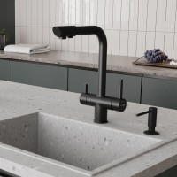 Смеситель для кухонной мойки WasserKRAFT, с подключением фильтра питьевой воды, черный, A8367