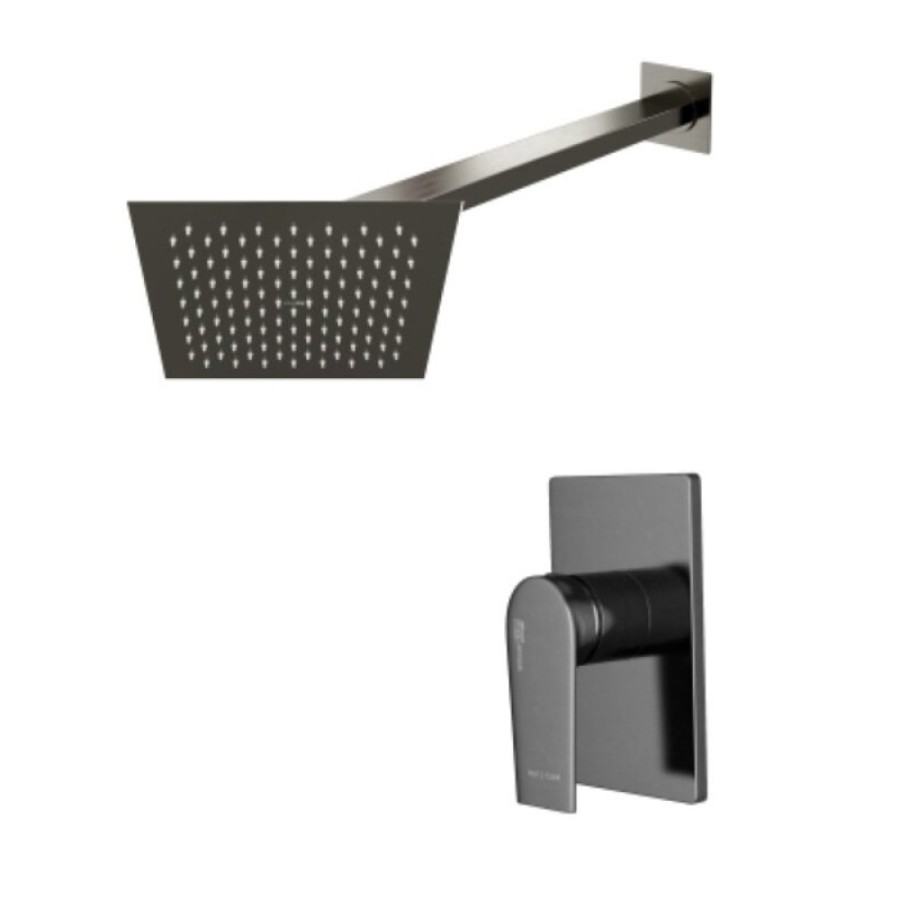 Душевая система WasserKRAFT 8400 A84182, PVD-покрытие, оружейная сталь