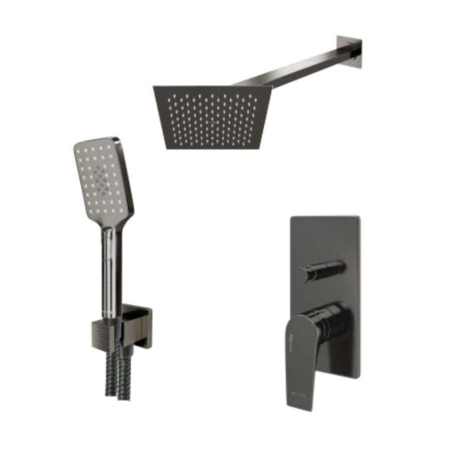 Душевая система WasserKRAFT, вороненая сталь, gunmetal, A84202