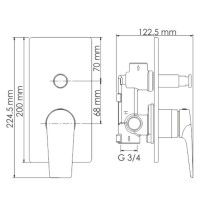 Душевая система WasserKRAFT, вороненая сталь, gunmetal, A84202