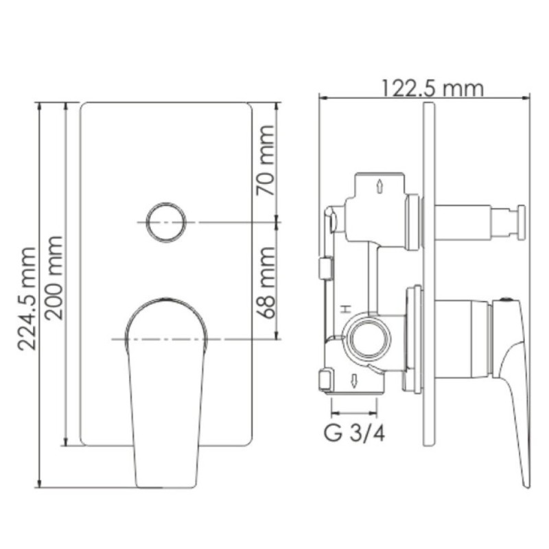 Душевая система WasserKRAFT, вороненая сталь, gunmetal, A84202