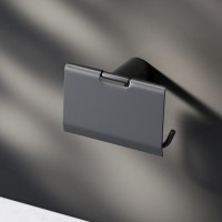 Держатель туалетной бумаги с крышкой Am.Pm X-Joy A84341422 черный матовый