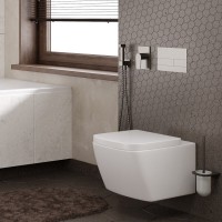Гигиенический душ WasserKRAFT Wiese A8451.186.239.215, со смесителем, PVD оружейная сталь