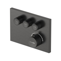 Душевая система WasserKRAFT Wiese A8458.182.200.186.195.202.176 Thermo, термостатическая, PVD оружейная сталь