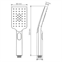 Душевая система WasserKRAFT Wiese A8458.182.200.186.195.202.176 Thermo, термостатическая, PVD оружейная сталь