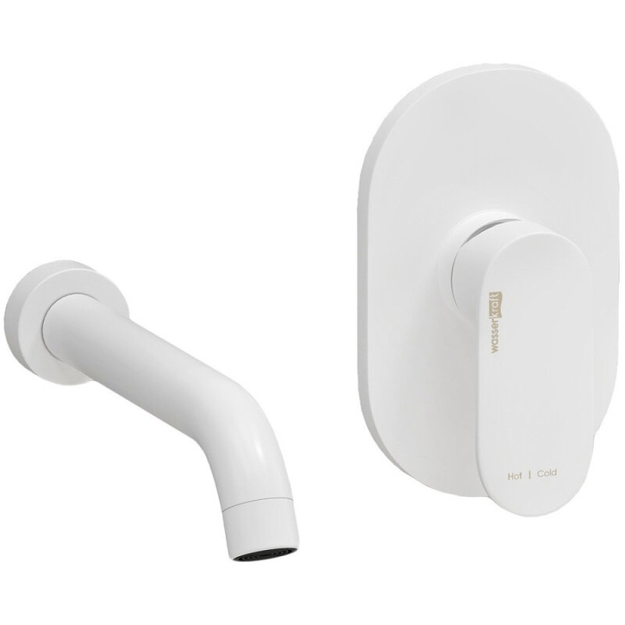 Смеситель WasserKRAFT Mindel 8500 A85593, для раковины, цвет белый Soft-touch