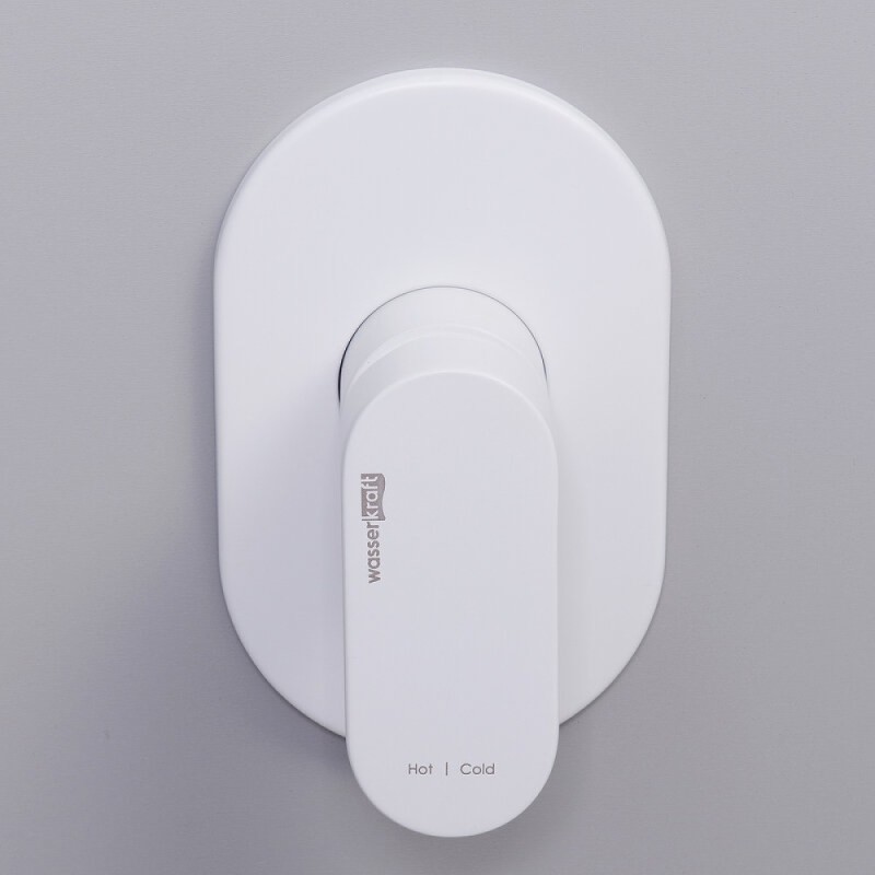 Смеситель WasserKRAFT Mindel 8500 A85593, для раковины, цвет белый Soft-touch