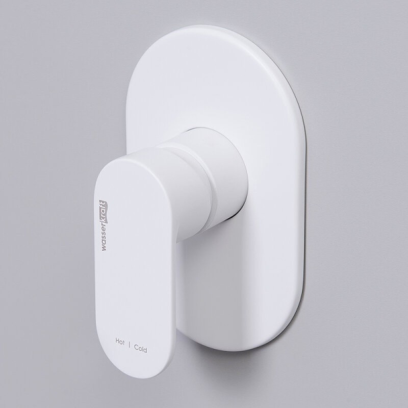 Смеситель WasserKRAFT Mindel 8500 A85593, для раковины, цвет белый Soft-touch