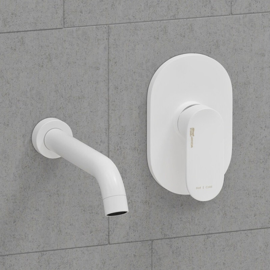 Смеситель WasserKRAFT Mindel 8500 A85593, для раковины, цвет белый Soft-touch