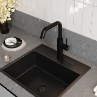 Смеситель для кухонной мойки WasserKRAFT A8567, с подключением фильтра питьевой воды, черный Soft-touch